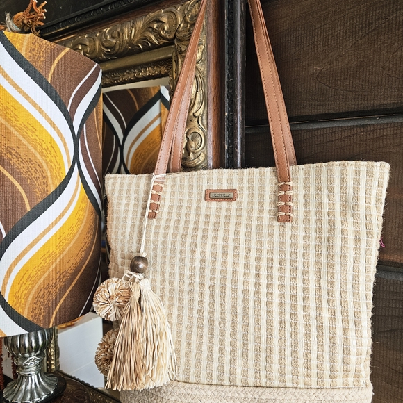 Sun And Sand Handbags - NWT Beige Woven Tote Bag